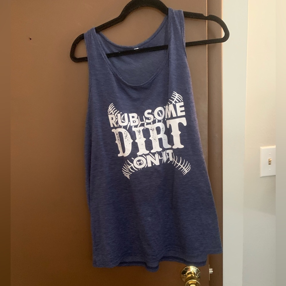 Blue Graphic Tank Top
